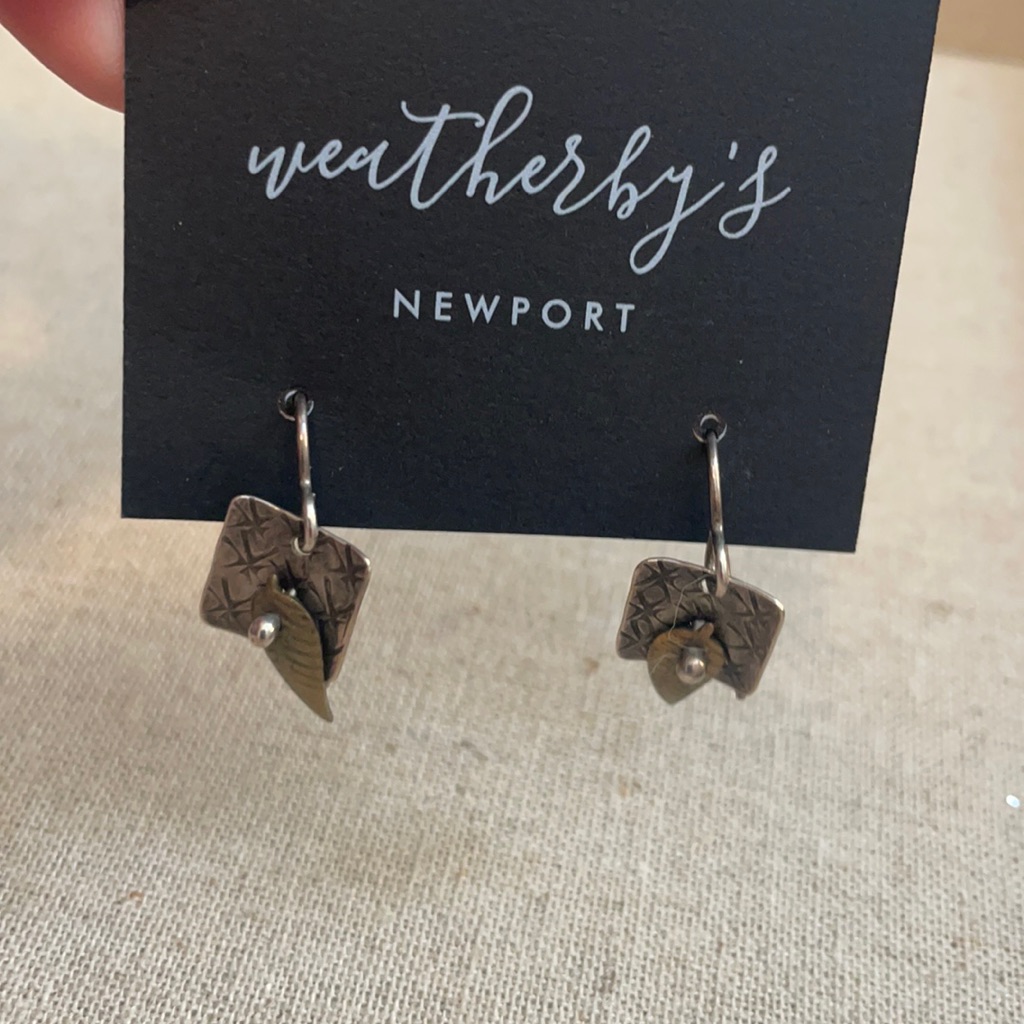 Vintage Sterling Leaf Earrings
